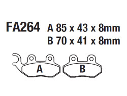 Brake Pads for: SYM Jet Euro 50 - For Full list of application Click here and Check Fitment