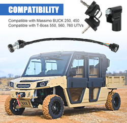 Ignition Switch with Key Assembly Compatible with Massimo Buck 250, 450 & T-Boss 550, 560, 760 UTVs