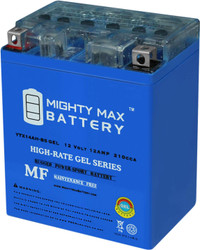 Max Battery YTX14AH-BS GEL 12V 12Ah Battery for Polaris 500 All Models 1999-2012