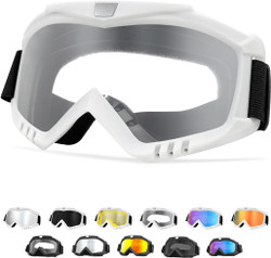 Dirt Bike Goggles, Windproof ATV Off-Road Goggle, Wide Vision Riding Motorcycle Goggles, Motorcycle Accessories