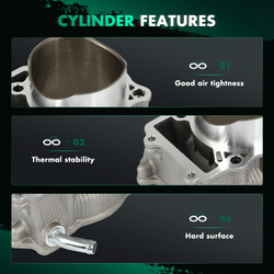 Cylinder Piston Gasket Top End Rebuild Kit for Arctic Cat for 400 DVX 2004-2008, for Kawasaki for KFX400 2003-2006, for Suzuki for DRZ400 2000-2004, 11191-13E00 1241-29F00 12140-29F00