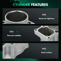 Cylinder Piston Gasket Top End Rebuild Kit for Honda for Rancher 420 TRX420FA 4x4 AT 2009-2014, for Honda for Rancher 420 TRX420FA2 4x4 Auto DCT EPS Camo 2017 86.5mm 418cc 12100-HP7-A00