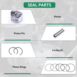 Cylinder Piston Top end Kit for Honda for Rancher 350 TRX350FM 4x4 S 2000-2006, for Honda for Rancher 350 TRX350TM 2x4 S 2000-2003, 13101-HN5-670 13111-HC0-000 13112-HN5-670 98069-57916