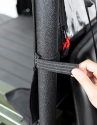 Soft Rear Windshield Compatible with Hisun/Axis/Massimo, 1680D | Compatible with Hisun/Axis/Massimo/Cub Cadet/Coleman 500/700, Water/Tear-Resistant, Roll-Up Vent, 2 Pockets, Reflective