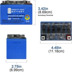 Max Battery YTX4L-BS Gel Battery for ATV Quad Dirt/Pit Bike 50/70/110/125 CC Brand Product