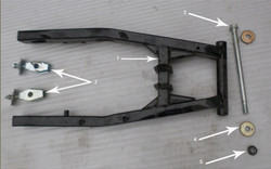 RPS Hawk 250 Rear Wheel Chain Adjuster (#2 in Diagram)