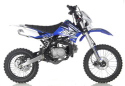 New Apollo DB-X19 125cc Dirt Bike With Headlight 4 stroke Single Cylinder - Fully Assembled and Tested Blue