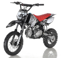 APOLLO DB-X5 125cc MANUAL SHIFT Dirt Bike, 4 stroke, Single Cylinder - Fully Assembled and Tested Black