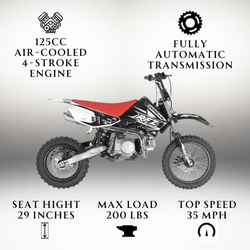 Apollo DB-X6 125cc dirt bike features