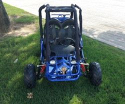 NEW RPS TK110-GK2 GO KART 4-STROKE,SINGLE CYLINDER - Blue-Front-Side-View