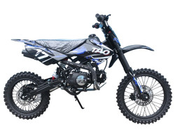 Taotao High End Dirt Bike DB 17 125CC Big With 17" Tires, Air Cooled, 4-Stroke, 1-Cylinder - Side Blue