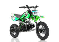 Vitacci DB-27 110cc Dirt Bike, Semi Automatic (4 Gears) And Kick Start - Fully Assembled and Tested - Green