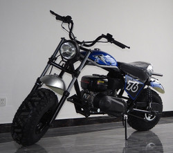 TrailMaster Hurricane 200X Mini Bike, Hydraulic Front and Rear Disc Brake - Side Blue