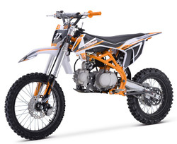 Trailmaster TM27 125cc Dirt Bike, Single Cylinder, 4-Stroke, Air Cooled, Kick Start - Orange