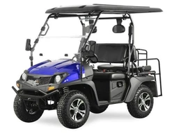 TrailMaster Taurus 200GX EFI UTV Golf cart extended roof long roof, 4 seat with optional dump bed - Blue