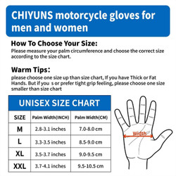 Touchscreen Motorcycle Full Finger Gloves for Men Women