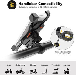 New Bike Phone Mount Anti Shake and Stable 360° Rotation Bike Accessories for Any Smartphone