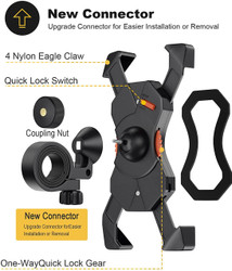 New Bike Phone Mount Anti Shake and Stable 360° Rotation Bike Accessories for Any Smartphone