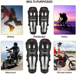 GES Knee Pads Motorcycle - 4Pcs Adults Alloy Steel Motorcycle ATV