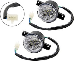 12V LED Front Headlight Compatible for TaoTao 125cc 150cc 250cc 300cc ATV Quad Headlights, Left Right Front Head Light for Coolster Peace JCL Baja Yamoto kazuma Roketa Chinese 4 wheeler (2PCS)-1