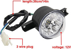 12V LED Front Headlight Compatible for TaoTao 125cc 150cc 250cc 300cc ATV Quad Headlights, Left Right Front Head Light for Coolster Peace JCL Baja Yamoto kazuma Roketa Chinese 4 wheeler (2PCS)-7