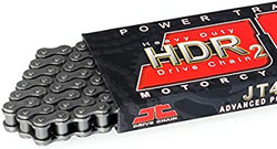 JT Chain JTC428HDR132SL (428 Series) Black Steel 132 Link Heavy Duty Non O-Ring Chain with Connecting Link-2
