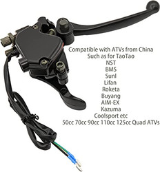 7/8"22mm Thumb Throttle with Dual Brake Lever Assembly,Compatible with for 50cc 90cc 150cc 250cc ATV Quad Roketa Taotao Sunl Kazuma