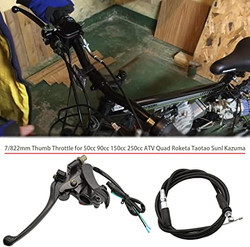 7/8"22mm Thumb Throttle with Dual Brake Lever Assembly,Compatible with for 50cc 90cc 150cc 250cc ATV Quad Roketa Taotao Sunl Kazuma