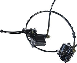 CNCMOTOK Rear Hand Hydraulic Disc Brake Master Cylinder Caliper Assembly with New Brake Pads for 50cc 70cc 90cc 110cc 125cc ATV Quad Taotao Sunl Roketa NST