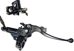 CNCMOTOK Rear Hand Hydraulic Disc Brake Master Cylinder Caliper Assembly with New Brake Pads for 50cc 70cc 90cc 110cc 125cc ATV Quad Taotao Sunl Roketa NST