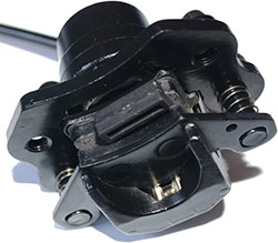 CNCMOTOK Rear Hand Hydraulic Disc Brake Master Cylinder Caliper Assembly with New Brake Pads for 50cc 70cc 90cc 110cc 125cc ATV Quad Taotao Sunl Roketa NST