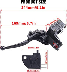 MRELC 7/8" Left Hydraulic Brake Master Cylinder for Motorcyle Kids ATV Quad Moped Pit Dirt Bike 50cc 70cc 90cc 110cc 125cc 150cc 200cc 250cc GY6
