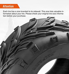 HALBERD 145/70-6 ATV & Go Kart Street Mini Bike Tires, 145 70-6 Tubeless Off-road Tires 4PR