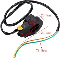 Royitay Throttle Cable 7/8" 22mm Handlebar Grip Throttle Cable Kill Switch Set For 49cc to 80cc Engine Parts Motorized Bicycle Push Bike