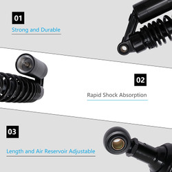 320mm Universal Motorcycle Rear Air Shock Absorbers Adjustable Rear Shock For Honda Kawasaki Suzuki Yamaha Go Kart Dirt Scooters Street Sport Bike 12.6