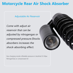 320mm Universal Motorcycle Rear Air Shock Absorbers Adjustable Rear Shock For Honda Kawasaki Suzuki Yamaha Go Kart Dirt Scooters Street Sport Bike 12.6
