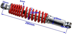 WPHMOTO 11.4'' 290mm Spring Assist Load Carrier Front Shocks for ATV Go Kart Quad Bike 4 Wheeler