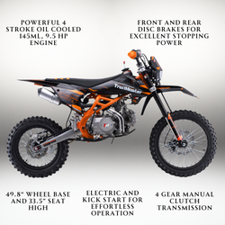 Trailmaster TM C50 150Cc Dirt bike, ZM-Single Cylinder, 4-Stroke, Oil Cooling - Green