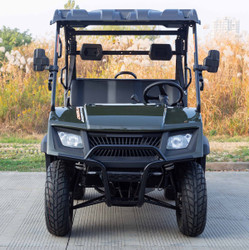 VITACCI CROSS LAND 200 EFI - GOLF CART 4 PASSENGER UTV, L/H SPEED TRANSMISSION - Army Green Front view