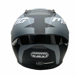 Full Face MMG Helmet. Model Bolt. Color: Matte Black/Gray. Size: M. *DOT APPROVED*