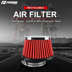 NIBBI Motorcycle Air Filter,Universal Air Filters for Dirt Bike,55mm Air Filters for Dirt Bike, Pit Bike, Bike, Mini Bike, GY6,ATV And Other Bikes.