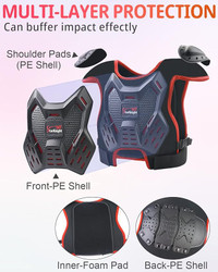 Kids Dirt Bike Gear StarknightMT Youth Motorcycle Riding Protective Gear Motocross Armor Suit Chest Protector for Boys & Girls Mountain Biking Cycling Etc.
