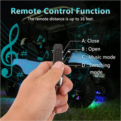 New 4PCS Golf Cart Underbody Light Kit, Underglow LED Light Strip for Yamaha EZGO Club Car, Golf Cart, 24 Modes Multicolor RGB Music Sync IP67 Waterproof