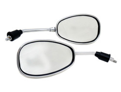 MMG Mirror Set, Retro Style - Chrome - 8mm Right Thread