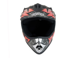 Off Road MMG Youth Motocross Helmet - Matte Black/Red (DOT Approved)