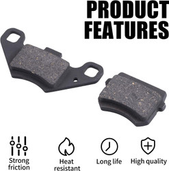 Disc Brake Pads Compatible with 50cc 70CC 90 cc 110 cc 125cc Taotao SunL JCL Coolster Kandi Supermach Tank Kandi Kinroad BV Powersports DongFang ATVs Go karts Quad 4 Wheeler 2 Pair