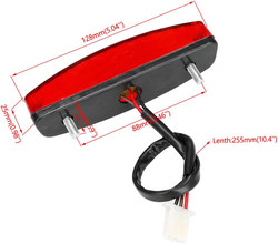 12V Led Rear Brake Tail light for 50cc 70cc 90cc 110cc 125cc Taotao 110B Boulder B1 Coolster 3050C Vitacci HAWK Peace Roketa Sunl BMS Bamboo RPS Raider 6 ICEbear JCL Chinese Quad ATV 4-Wheeler