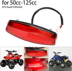 12V Led Rear Brake Tail light for 50cc 70cc 90cc 110cc 125cc Taotao 110B Boulder B1 Coolster 3050C Vitacci HAWK Peace Roketa Sunl BMS Bamboo RPS Raider 6 ICEbear JCL Chinese Quad ATV 4-Wheeler