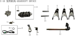 Lifan KPM Engine Gear Shift Wheel Combination (Image #01)
