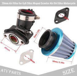 50CC Carburetor 4 Stroke GY6 High Performance 139QMB Carburetor for 49cc 50cc Scooter Moped PD18J Carb Engine, 50 cc Carburetor, 50cc Moped Carburetor + Intake Manifold